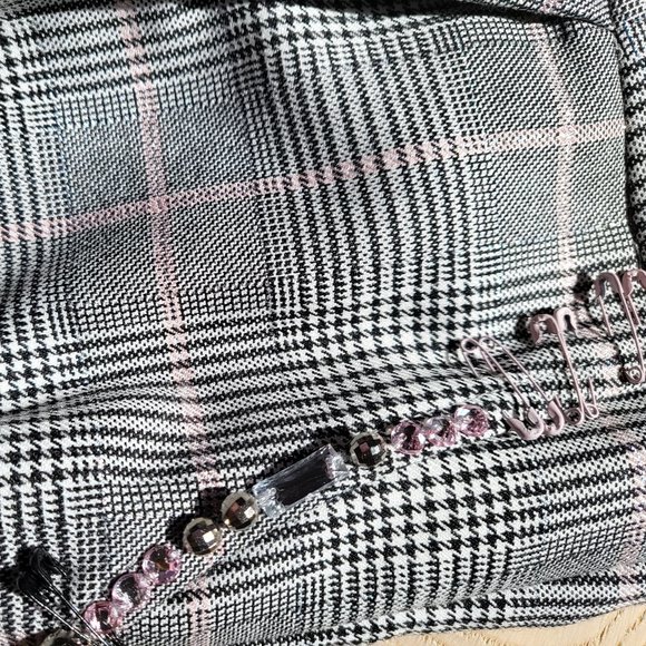 Plaid Suit Pink/Grey  Tricotto label SZ 8 - Picture 5 of 11